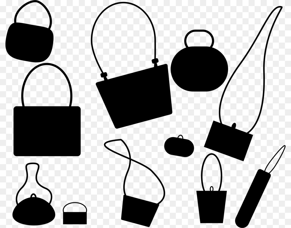 Museum Of Bags And Purses Handbag Silhouette Wallet Free, Gray Png