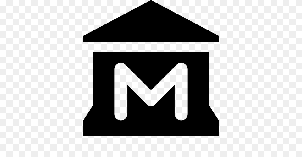 Museum Symbol, Gray Free Transparent Png