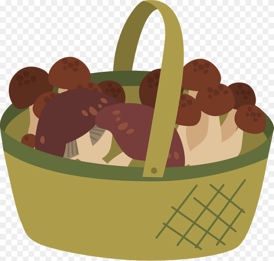 Mushroom Basket Clipart, Shopping Basket Free Transparent Png