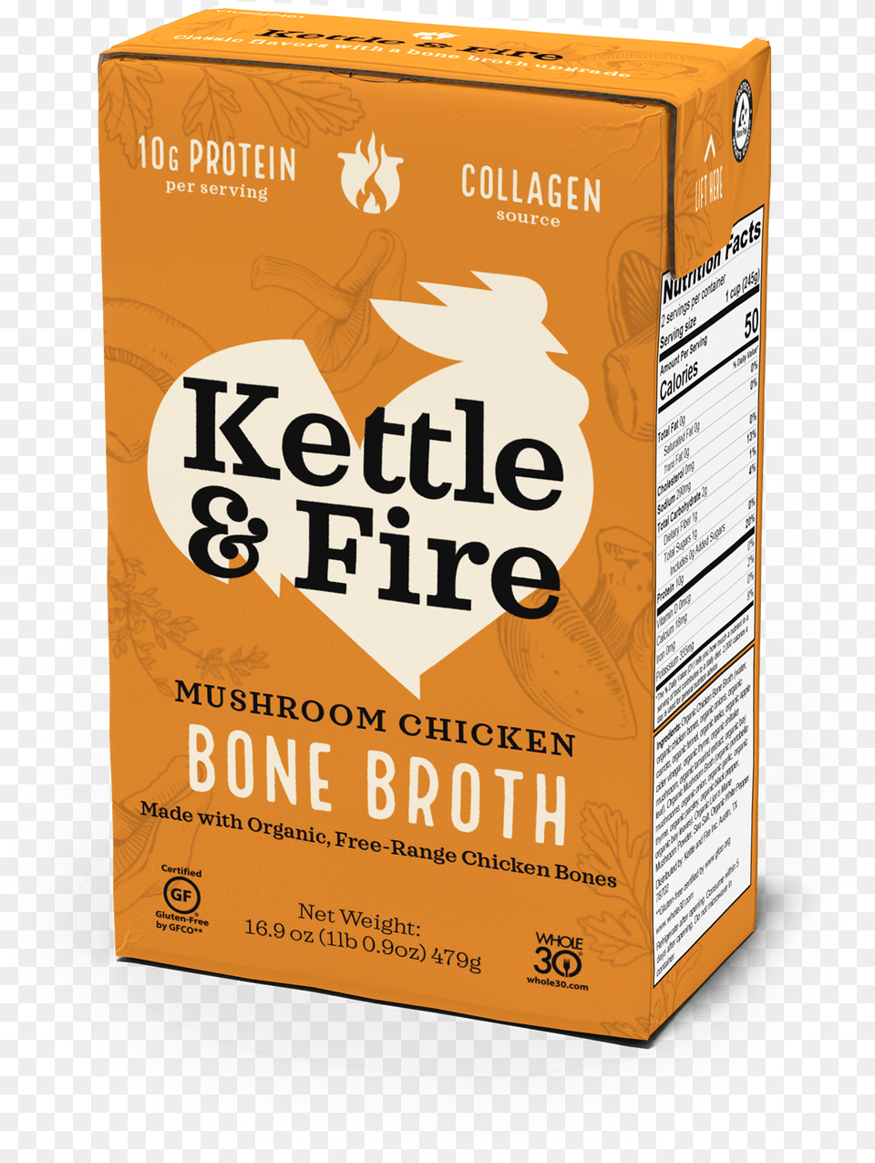 Mushroom Chicken Bone Broth Carton, Box, Advertisement, Cardboard, Poster Free Png