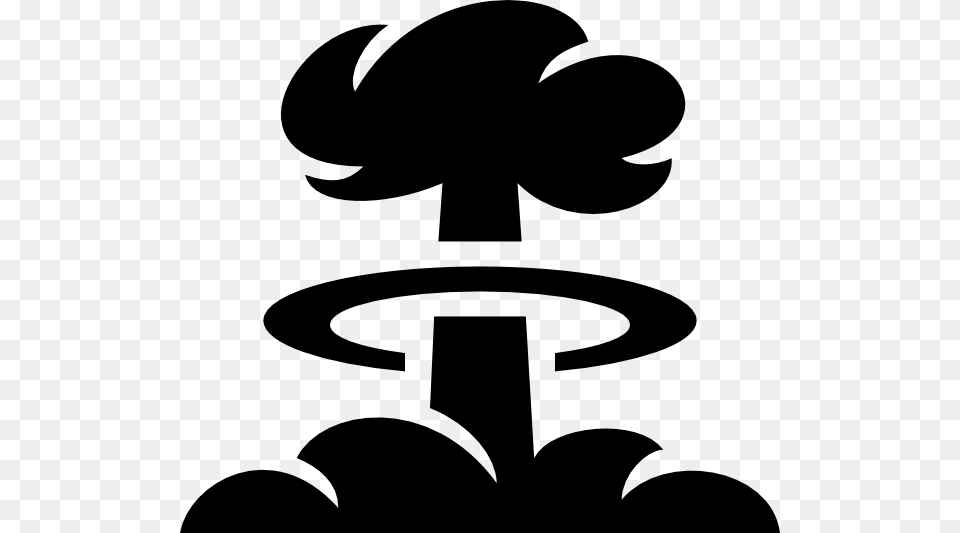 Mushroom Cloud Clipart, Stencil, Silhouette, Symbol Free Transparent Png