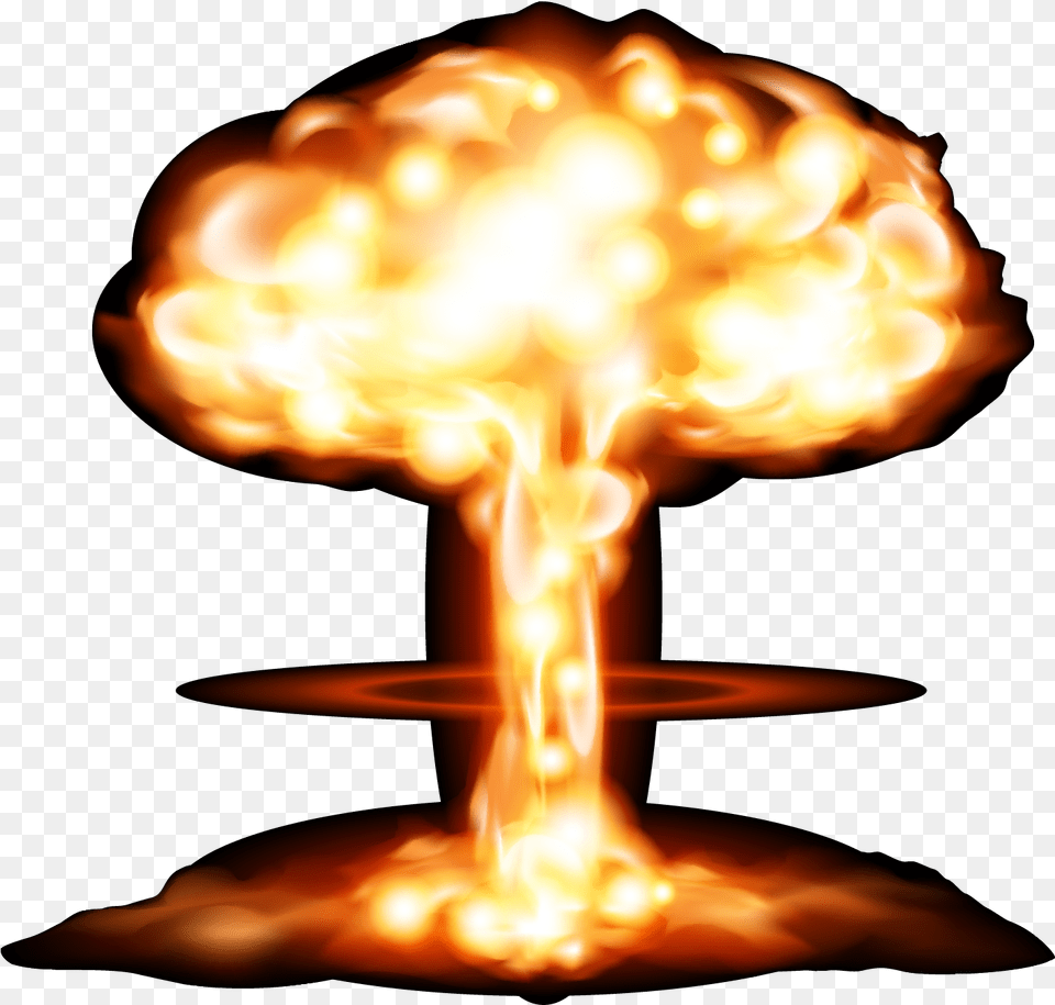 Mushroom Cloud Explosion, Nuclear, Fire, Chandelier, Lamp Png Image