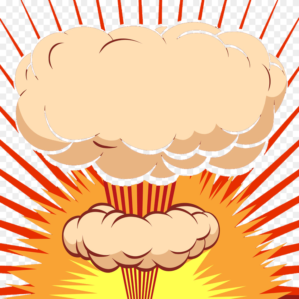 Mushroom Cloud Explosion Cartoon Comics Cartoon Mushroom Cloud, Cream, Dessert, Food, Ice Cream Free Png