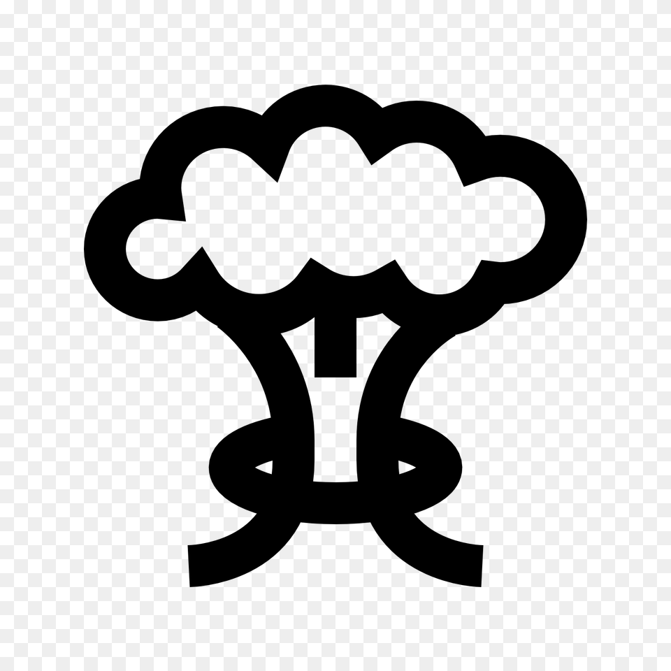 Mushroom Cloud Top Ultra Kbytes Photo, Stencil, Sticker, Silhouette, Logo Free Png