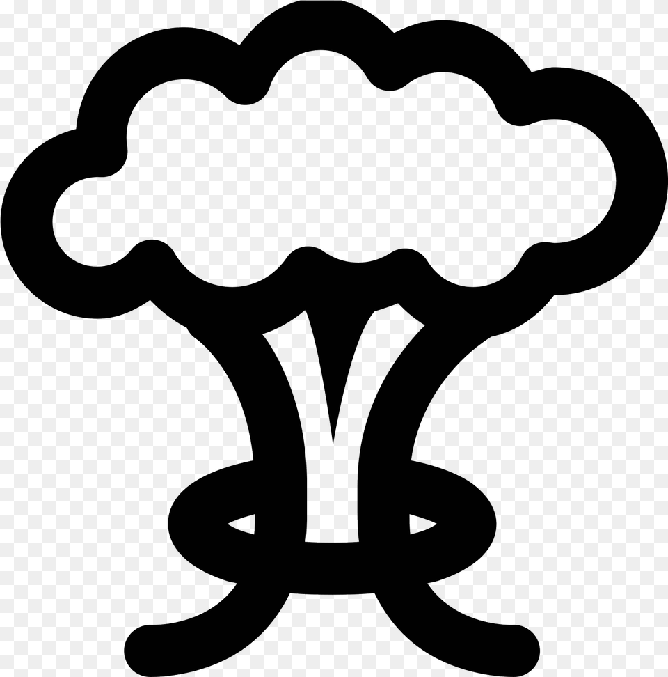 Mushroom Cloud Vector, Gray Free Png Download