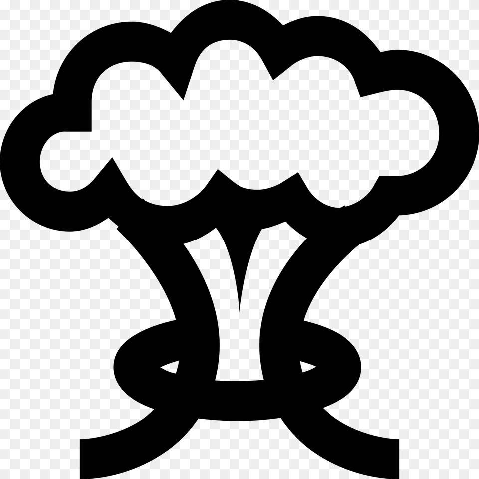Mushroom Cloud Vector Mushroom Cloud Icon, Gray Free Png Download