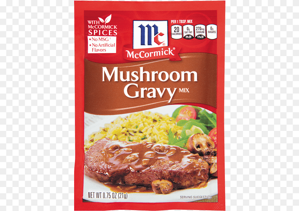 Mushroom Gravy Mccormick Buffalo Wing Seasoning, Advertisement, Food, Meat, Steak Png