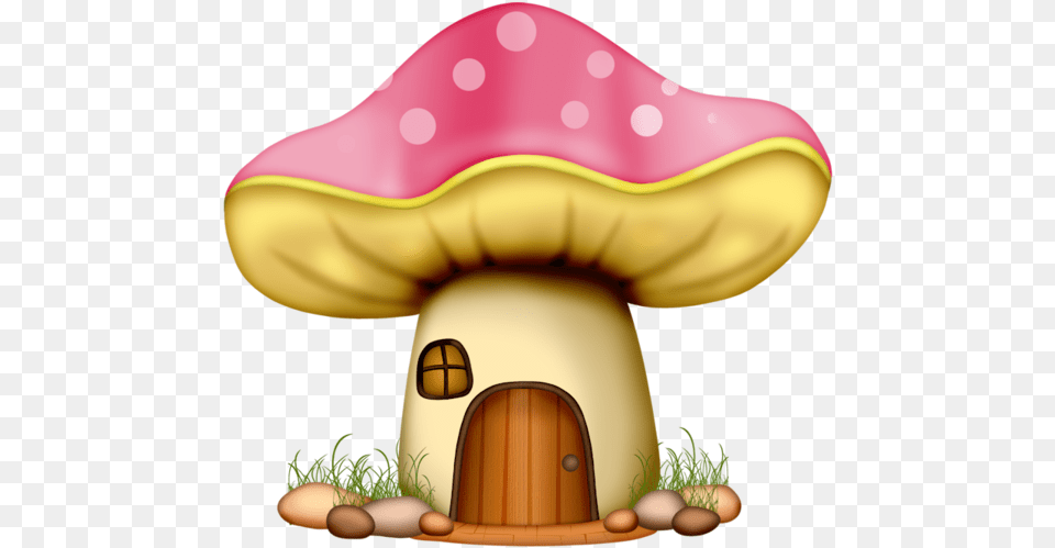 Mushroom House Cartoon, Agaric, Fungus, Plant, Amanita Png