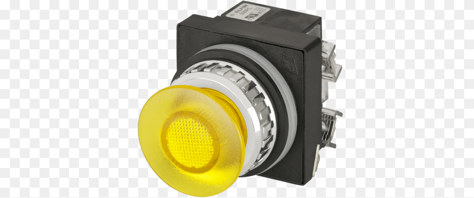 Mushroom Push Button 35 Illuminated Momentary Yellow Push Button, Electrical Device, Switch, Electronics, Speaker Png