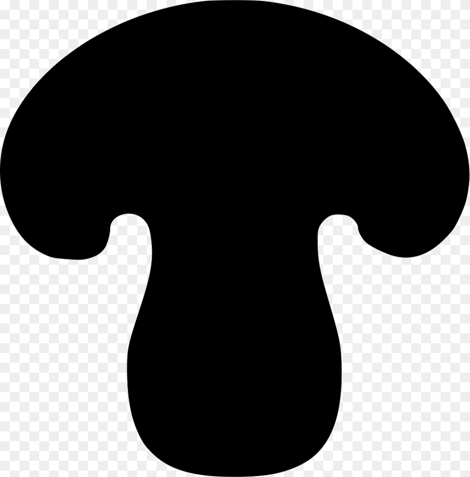 Mushroom Slice Mushroom Vector Black And White, Silhouette, Stencil Free Png Download