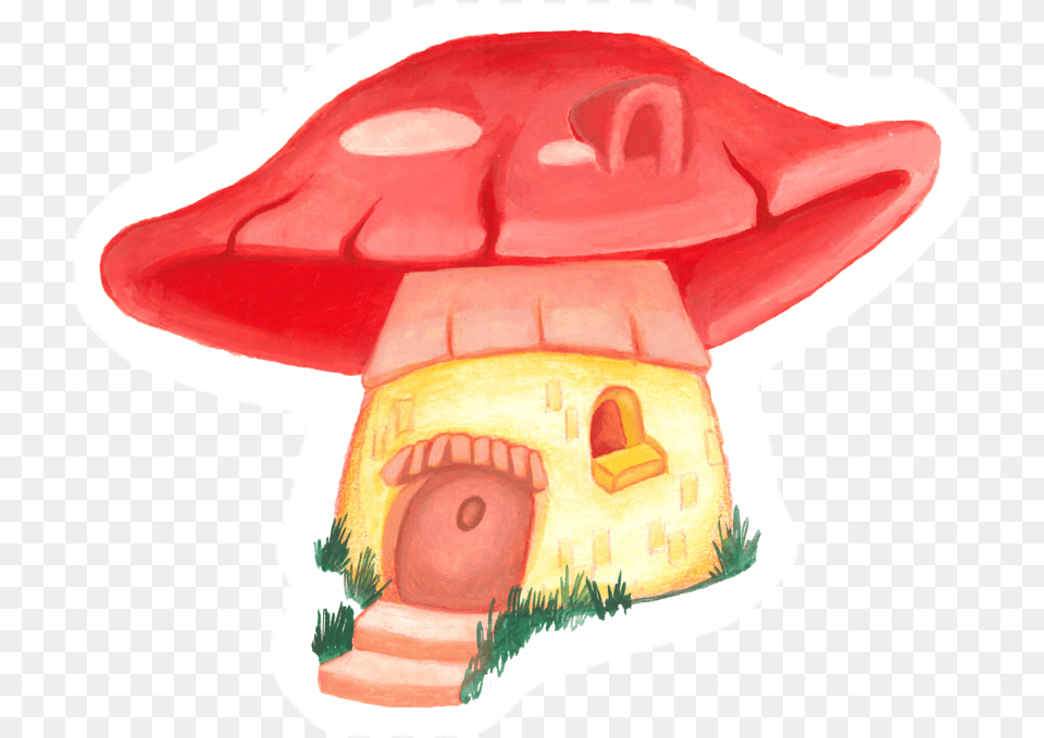 Mushroom Sticker Mushroom, Food, Ketchup, Art Free Png Download