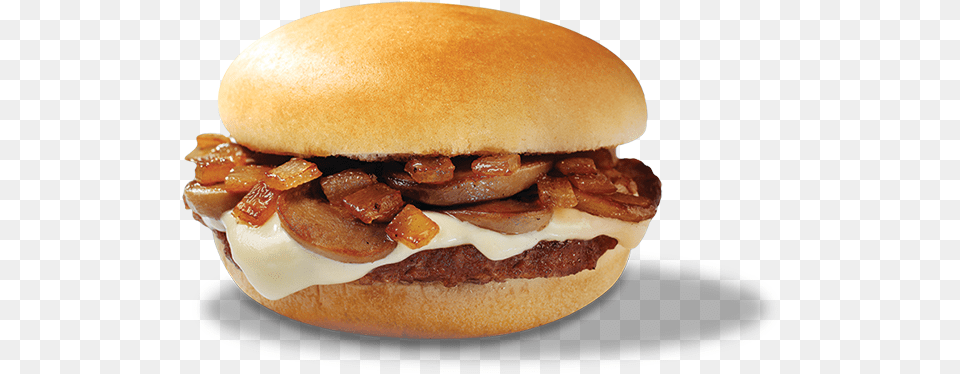 Mushroom Swiss Burger Fast Food Png Image