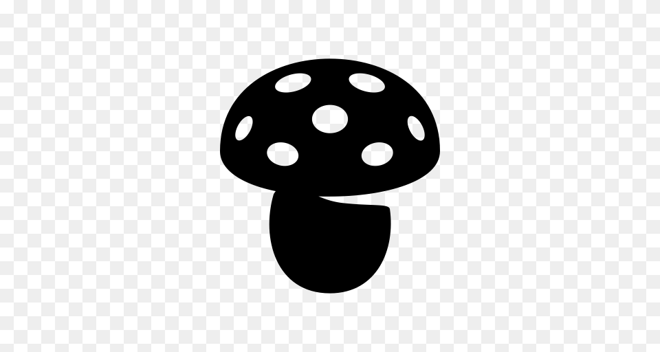 Mushroom Toadstool Icon With And Vector Format For Free, Gray Png Image
