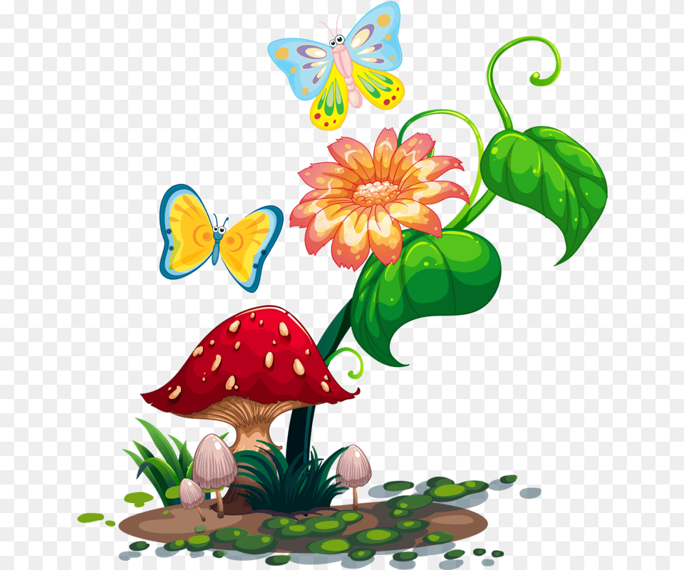 Mushrooms Clip Art Fairy Garden, Graphics, Pattern, Floral Design, Flower Free Transparent Png