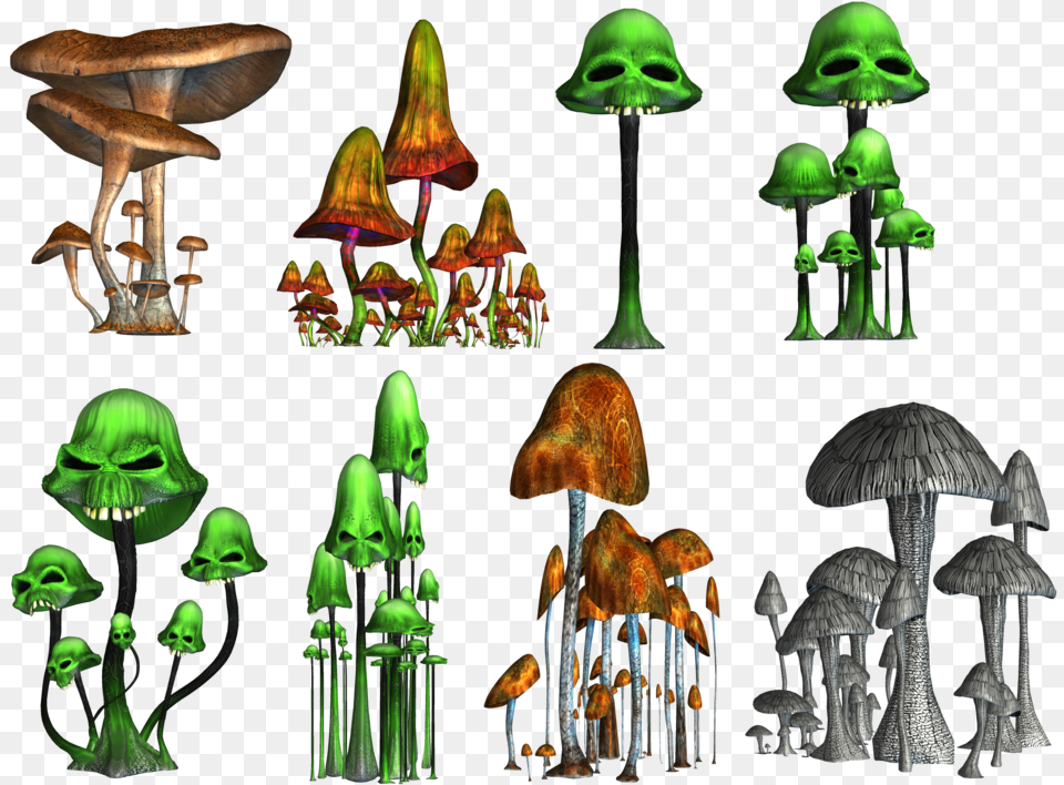 Mushrooms Clipart Object Psychedelic Mushroom, Fungus, Plant, Agaric, Adult Free Transparent Png