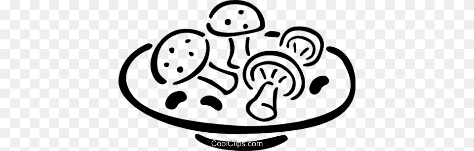 Mushrooms Royalty Vector Clip Art Illustration, Food, Meal, Machine, Spoke Free Transparent Png