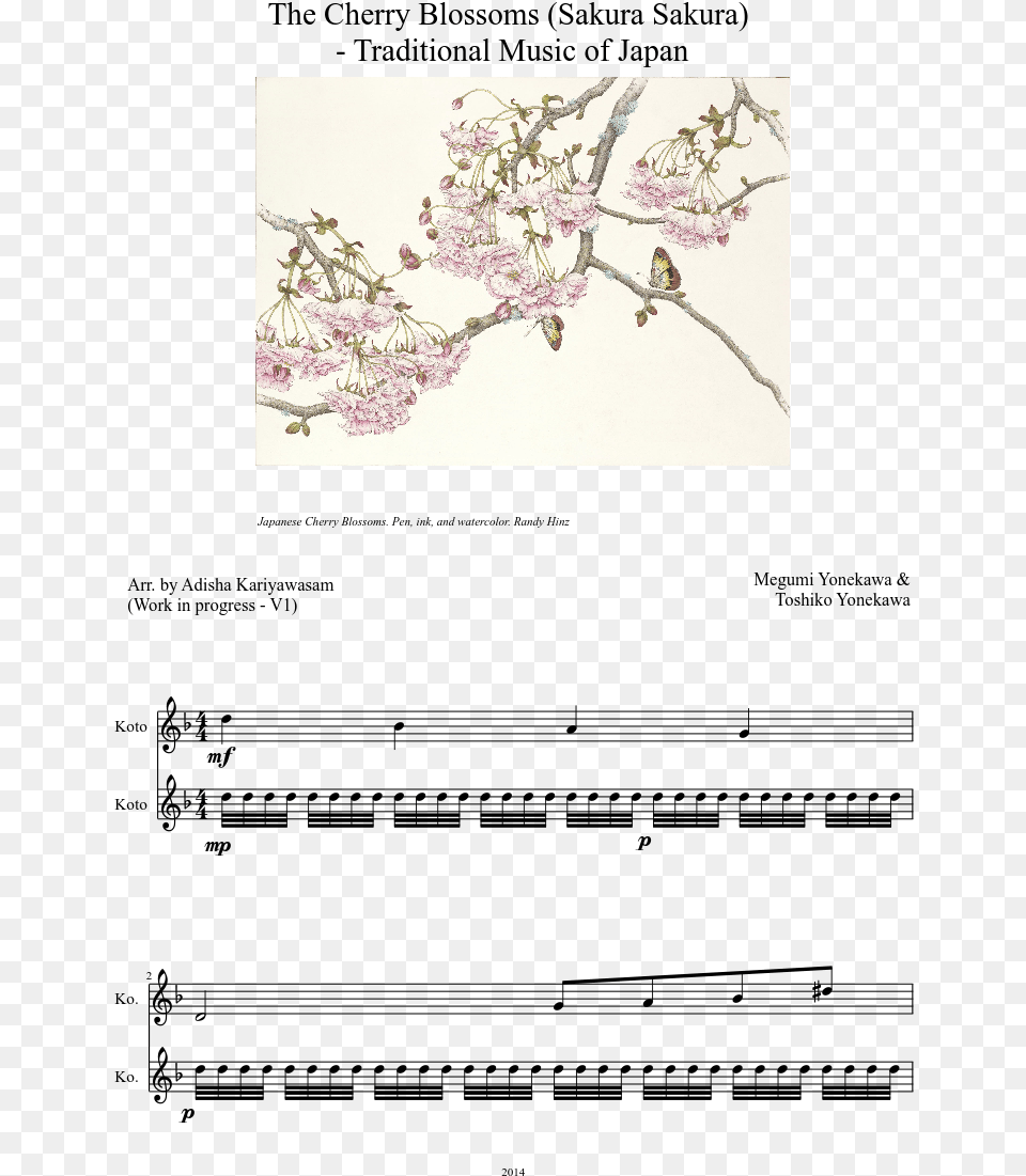 Music, Flower, Plant, Cherry Blossom Free Png Download