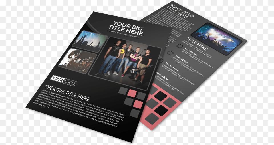 Music Band Flyer Template Preview Flyer, Advertisement, Poster, Person, Adult Free Transparent Png