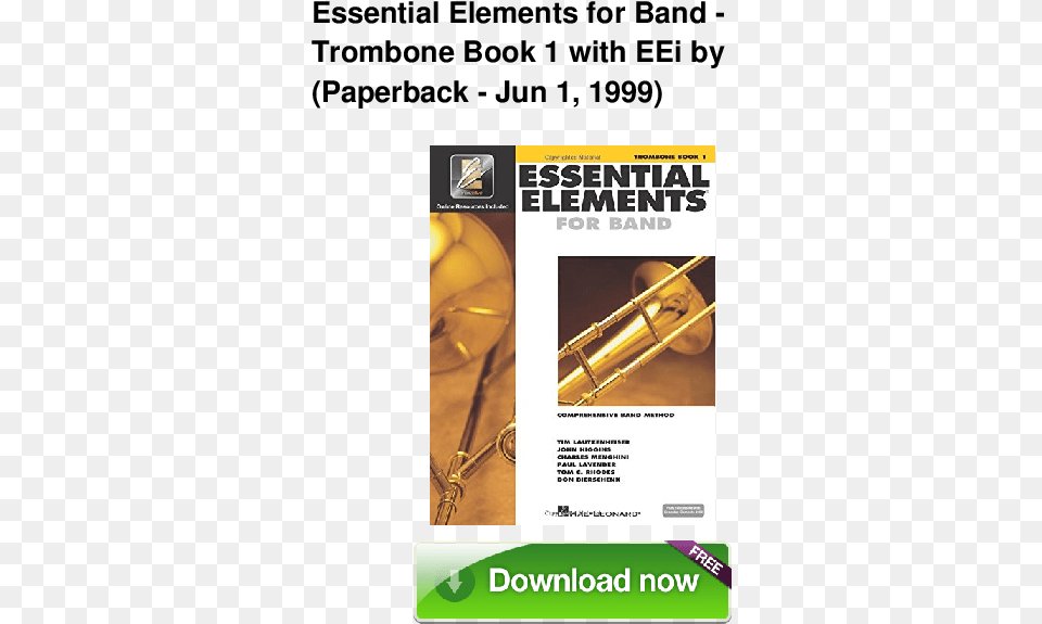 Music Book For Trombone, Advertisement, Poster, Musical Instrument, Brass Section Png Image