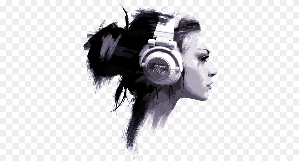 Music Box Boxes Girl With Headphones Drawing, Adult, Electronics, Female, Person Free Png