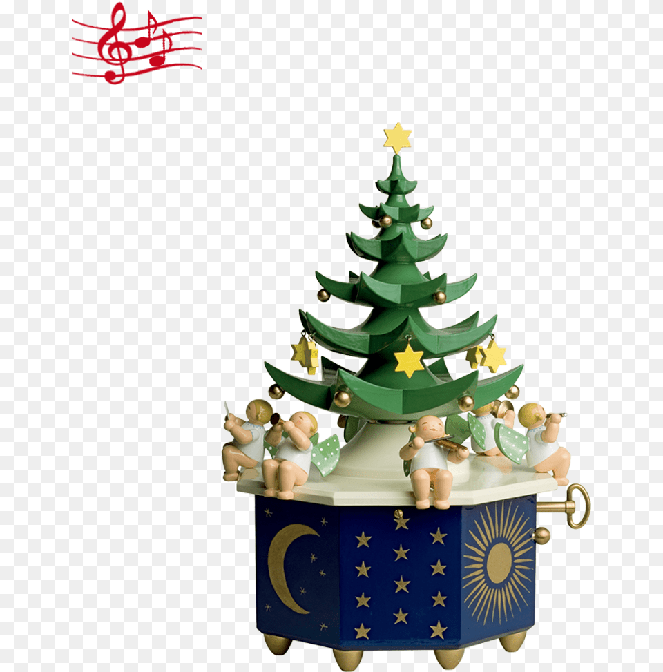 Music Box Christmas Tree Wendt Kuhn Music Boxes, Baby, Person, Christmas Decorations, Festival Free Transparent Png