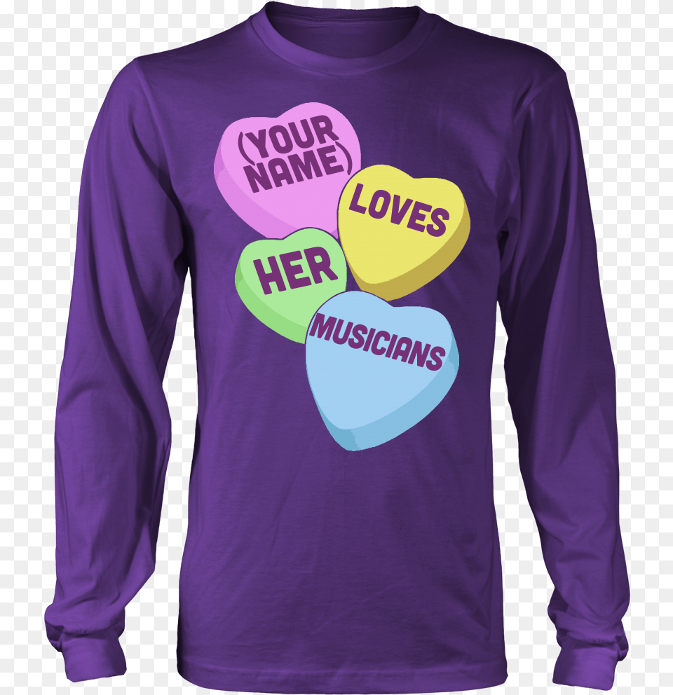 Music Candy Hearts Long Sleeve, Clothing, Long Sleeve, Shirt, T-shirt Png