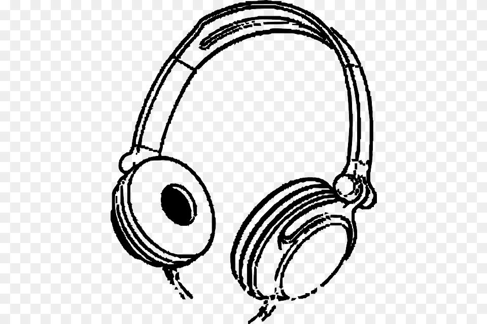 Music Cartoon Headphones Headphone Ears Desenho De Fone De Ouvido, Electronics Free Png Download