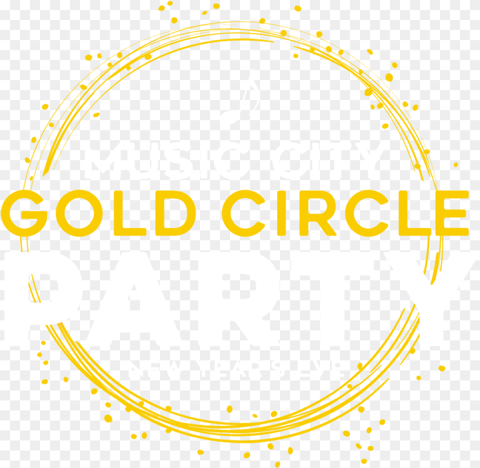Music City Gold Circle New Year S Eve Party Graphic Design, Logo, Advertisement Free Png Download