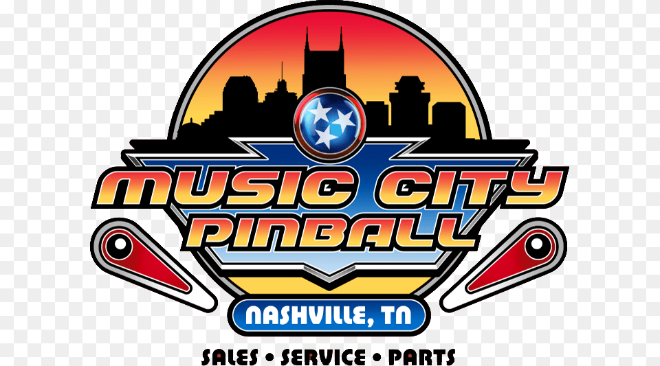 Music City Pinball, Logo, Emblem, Symbol, Bulldozer Free Png