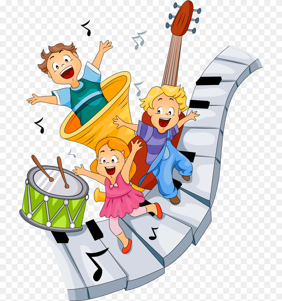 Music Classroom Children Cartoon Kid Music Clipart, Baby, Person, Face, Head Free Transparent Png