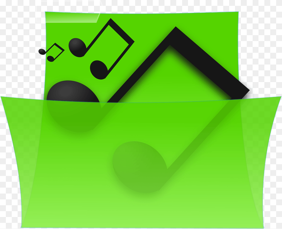 Music Clipart, Green Png Image