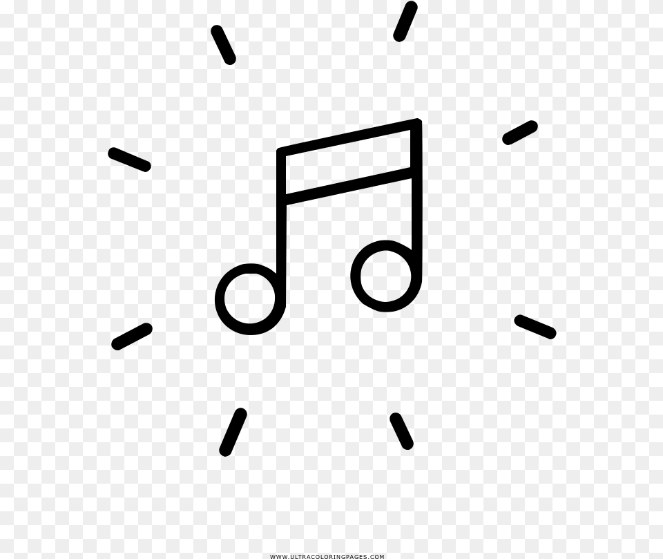 Music Coloring Page, Gray Free Png