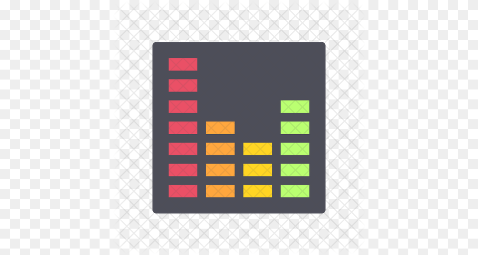 Music Equalizer Icon Of Colored Outline Vertical, Paint Container, Palette Free Png Download