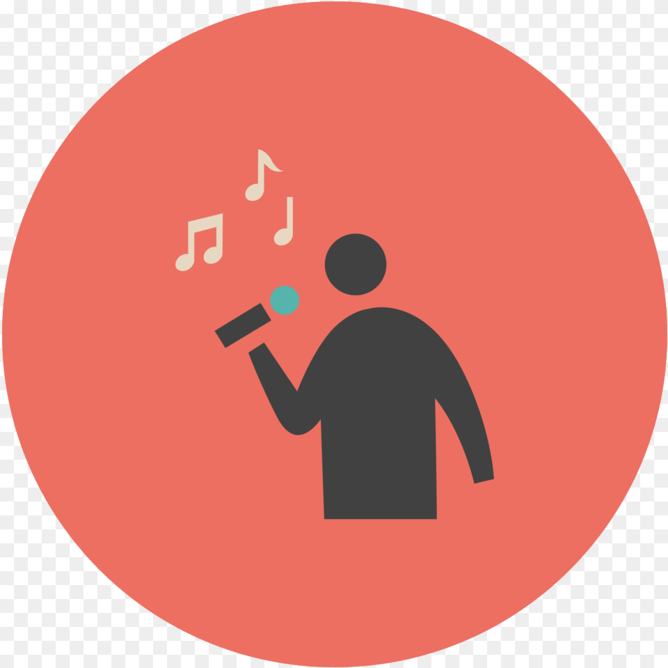 Music Flat Icon Sing With Transparent Dot, Disk, Sign, Symbol, Photography Png Image