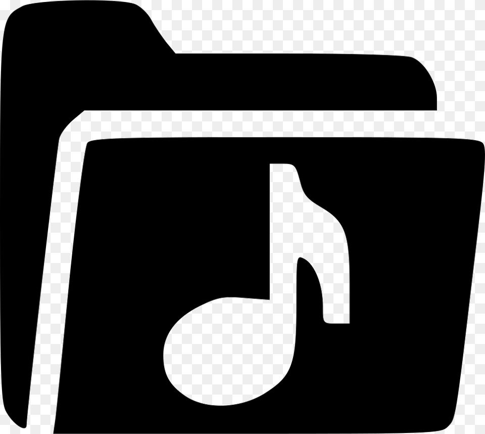 Music Folder Free Icon Music Folder, Stencil Png