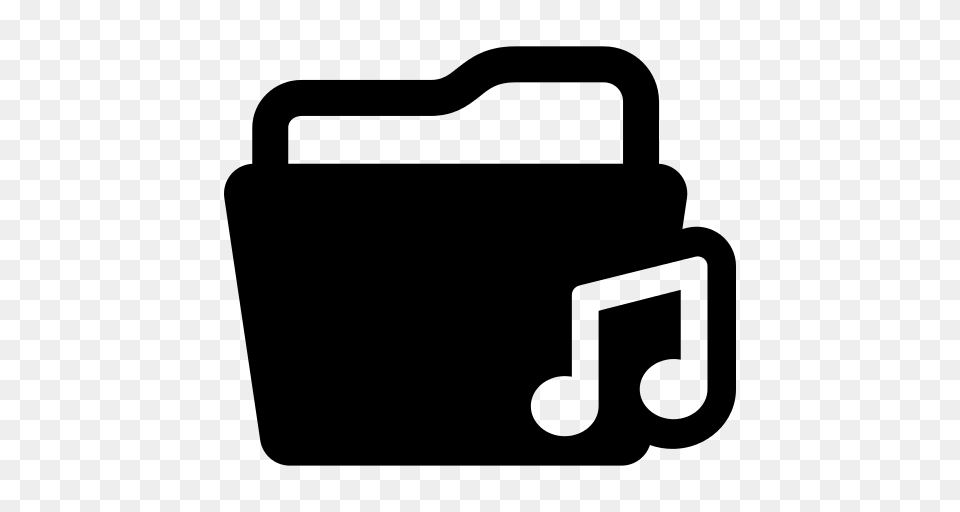 Music Folder Icon, Gray Free Png Download