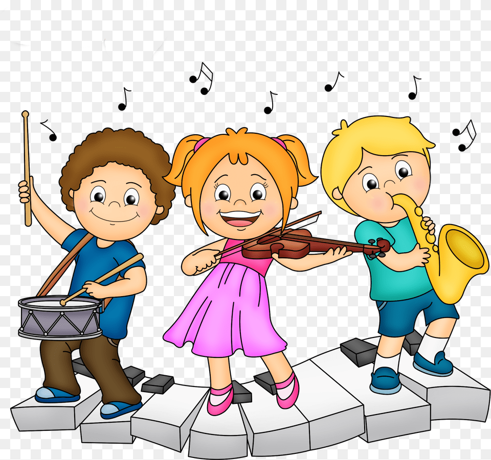 Music For Kids Art For Kids Crafts For Kids Clip Kids Playing Musical Instruments Clipart, Publication, Book, Comics, Person Free Transparent Png