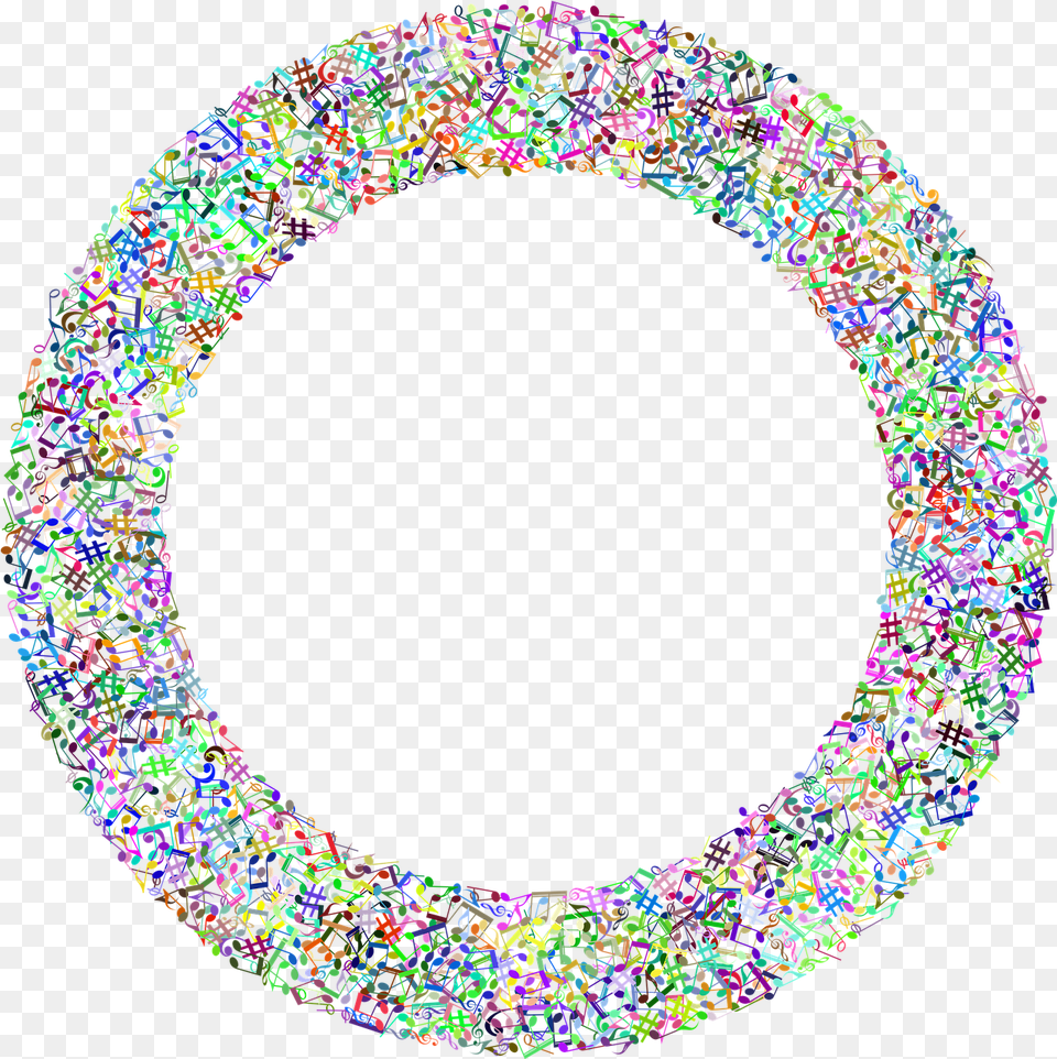 Music Frame Border Circle, Accessories, Jewelry, Necklace Free Png