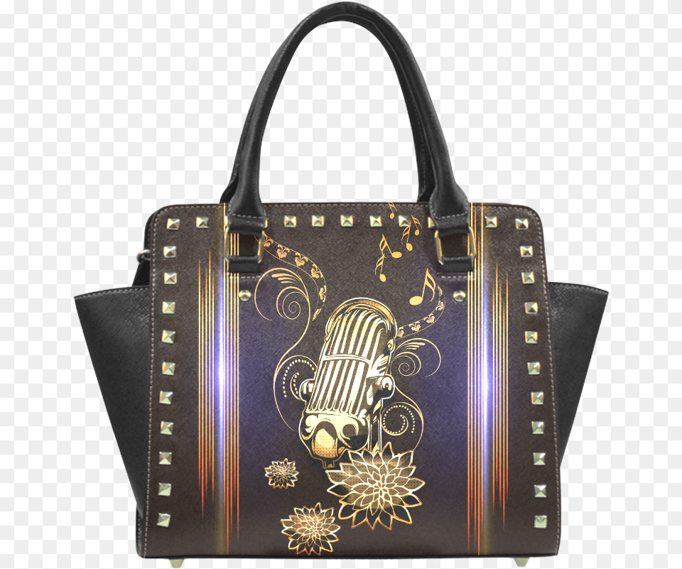 Music Golden Microphone Rivet Shoulder Handbag Freddy Krueger Purse, Accessories, Bag, Tote Bag Free Png
