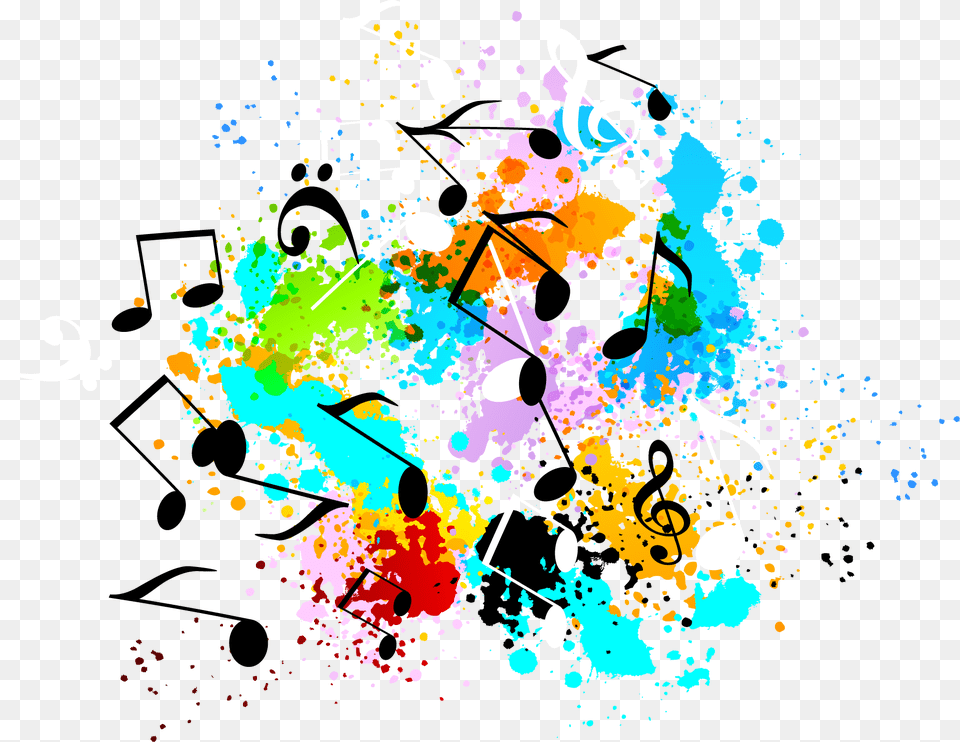 Music Graffiti Symbol Musical Color Decoration Banner Graffiti Music Notes, Art, Modern Art, Graphics, Paper Free Transparent Png