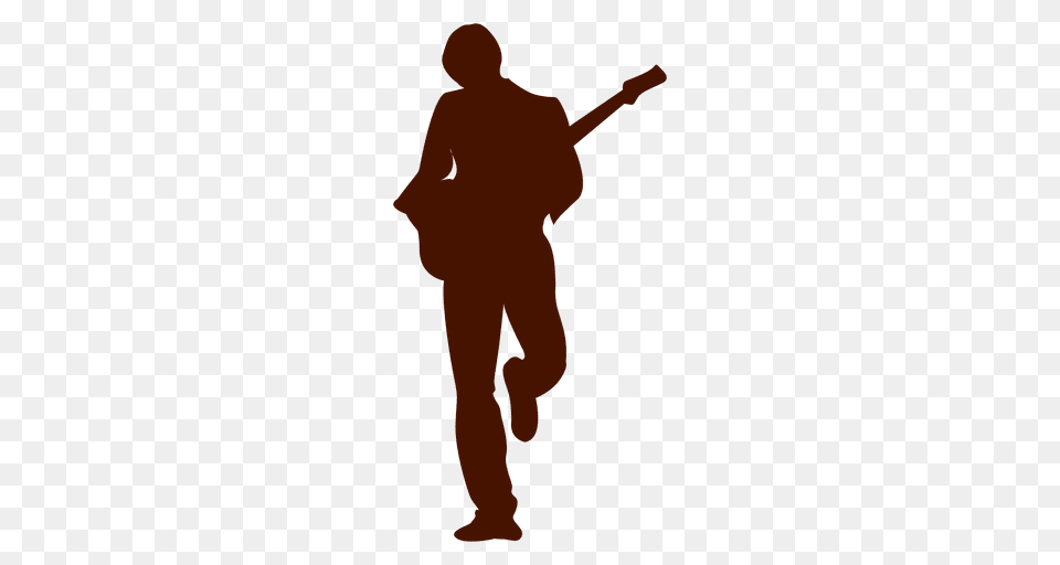 Music Guitar Player Silhouette, Adult, Male, Man, Person Png Image