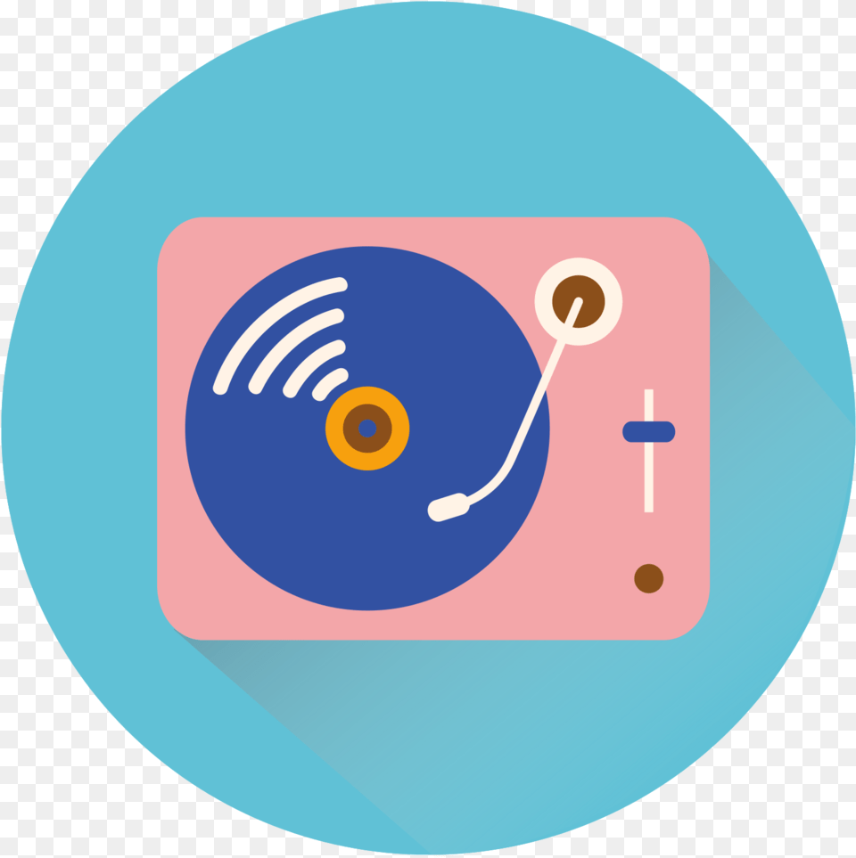 Music Icon Dj Turn Table Dot, Cutlery, Disk Free Transparent Png