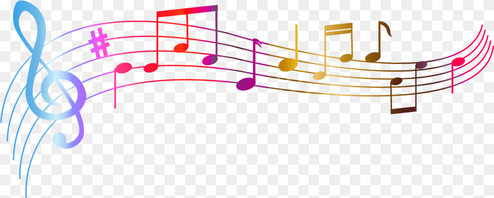 Music Images For Colorful Music Note Clipart, Light, Cad Diagram, Diagram, Art Free Png Download