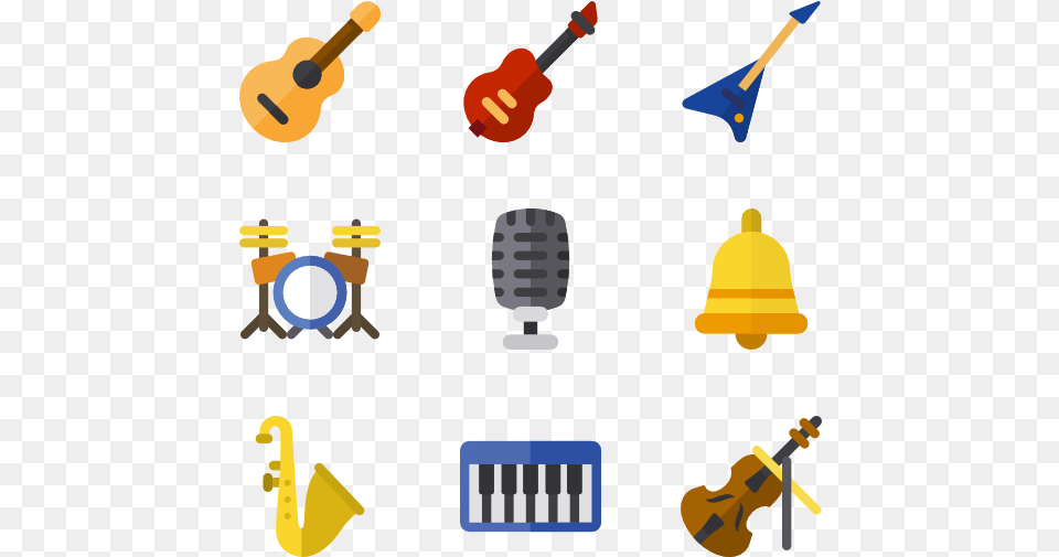 Music Instrument Flat Icon, Electrical Device, Microphone, Musical Instrument, Guitar Png