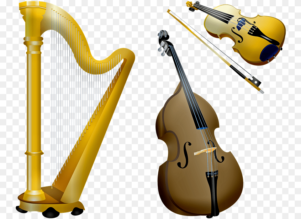 Music Instruments, Musical Instrument, Violin, Guitar, Harp Free Transparent Png