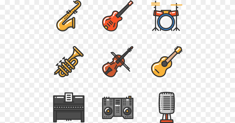 Music Instruments Icons, Electrical Device, Microphone, Guitar, Musical Instrument Free Png Download