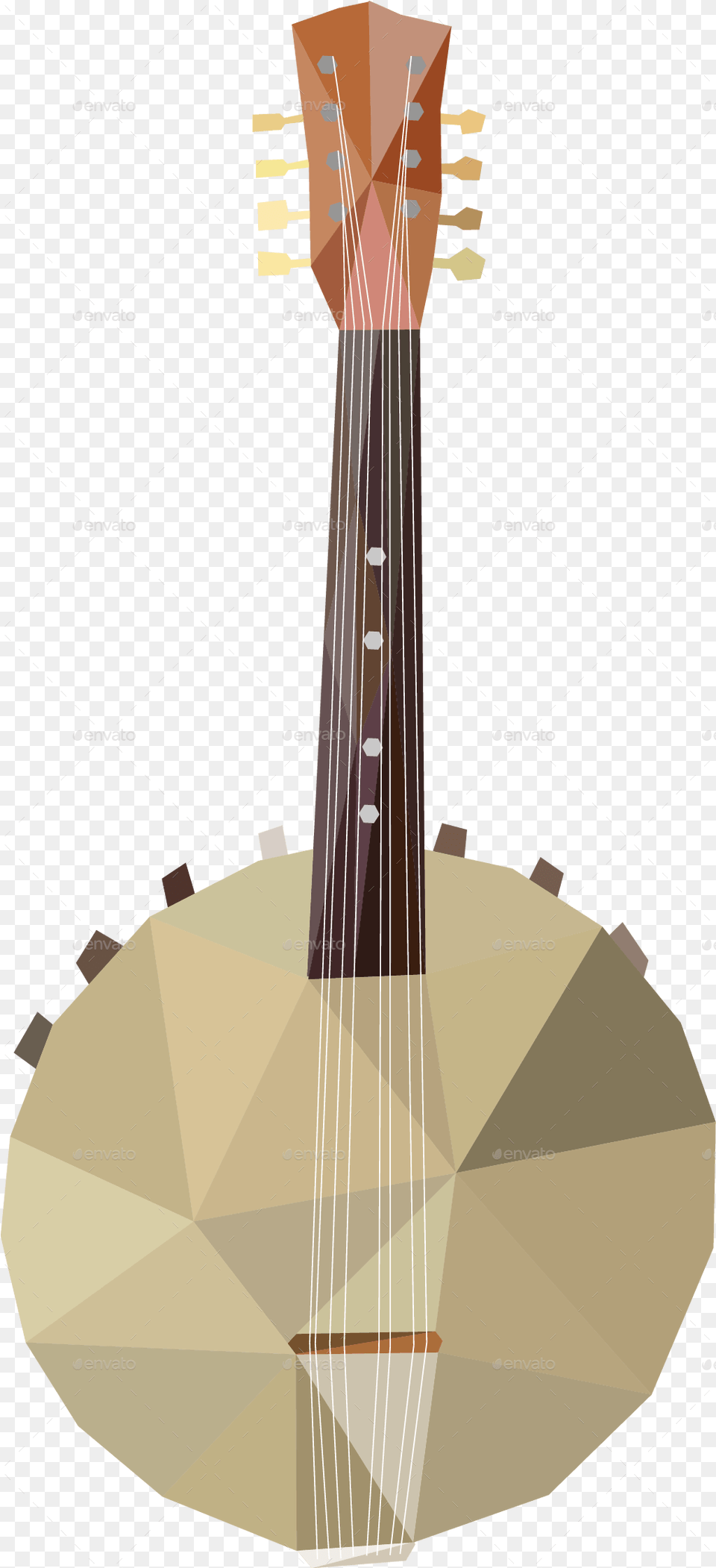 Music Instruments In Low Poly Art Traditional Japanese Musical Instruments, Lute, Musical Instrument Free Transparent Png