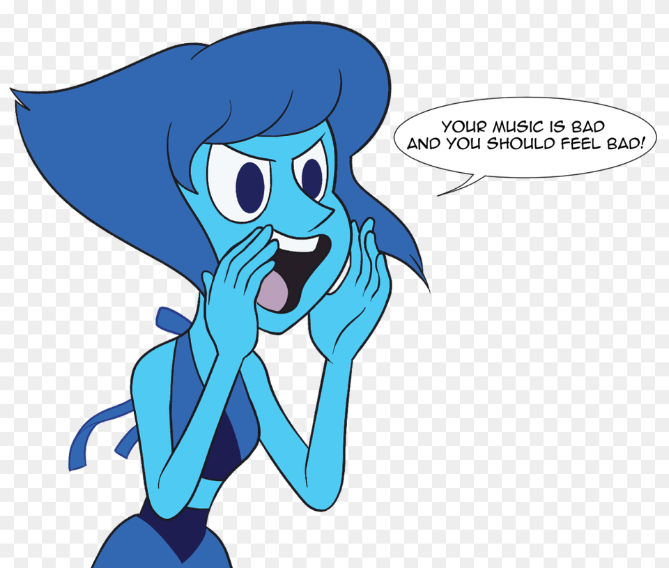 Music Is Bad And You Shoulo Feel Cute Lapis Lazuli Steven Universe, Book, Comics, Publication, Baby Free Transparent Png