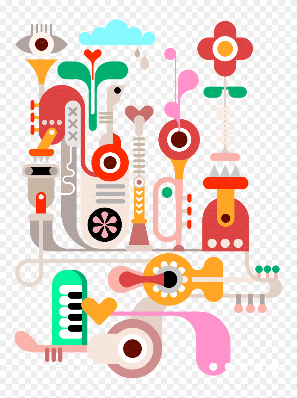 Music Jukebox Abstract Art Design Abstract Music Vector Art, Graphics, Dynamite, Weapon Free Transparent Png