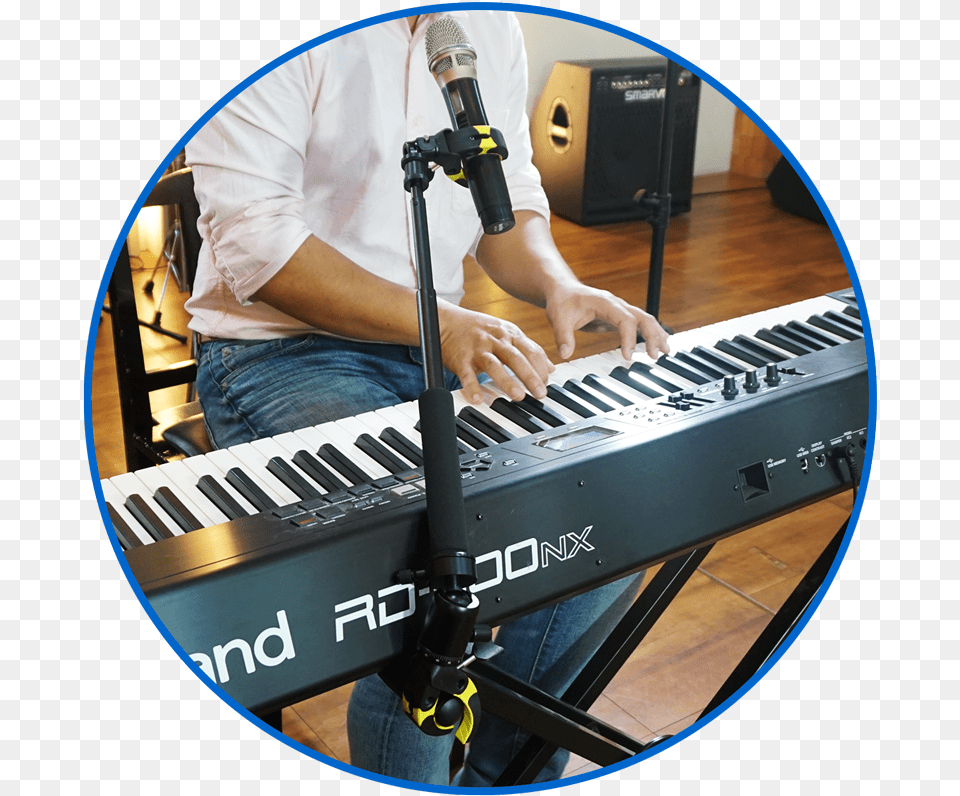 Music Learning And Performance Mobile Catch Electric Piano, Adult, Person, Microphone, Man Png